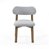 Silla de Comedor Saudi Plata y Matiz Caoba 58x82cm de Asiento Ovalado con Espaldar y sin Apoya Brazos