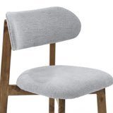 Silla de Comedor Saudi Plata y Matiz Caoba 58x82cm de Asiento Ovalado con Espaldar y sin Apoya Brazos