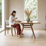 Silla de Comedor Saudi Plata y Matiz Caoba 58x82cm de Asiento Ovalado con Espaldar y sin Apoya Brazos