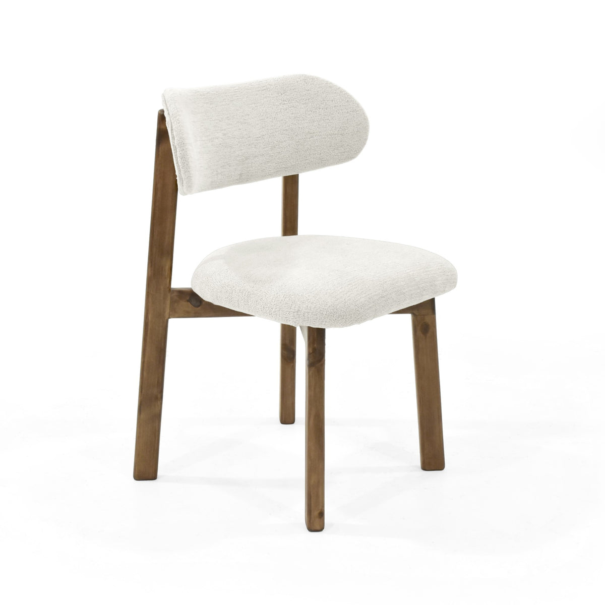 Silla de Comedor Saudi Multicolor y Matiz Caoba 58x82cm de Asiento Ovalado sin Espaldar y sin Apoya Brazos