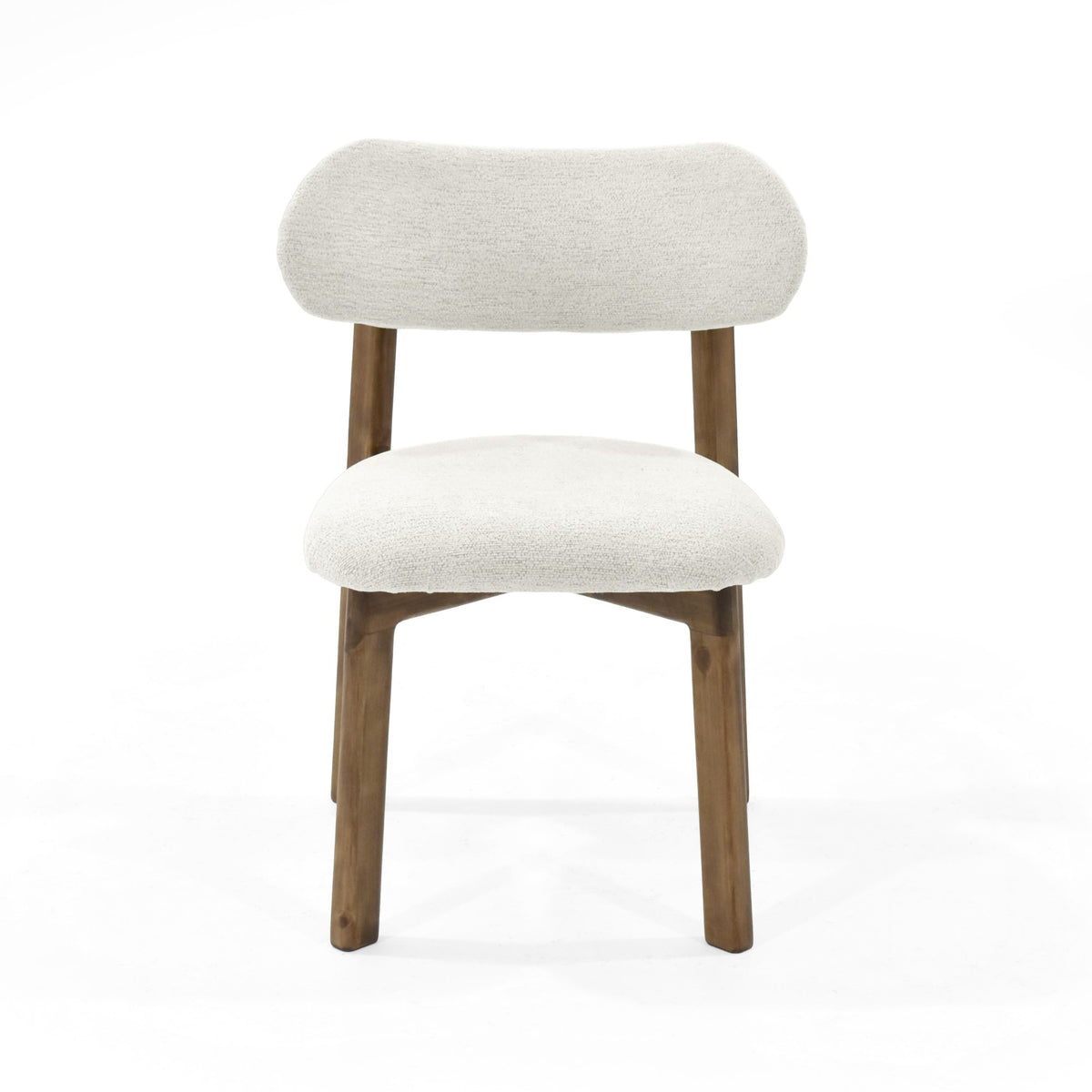 Silla de Comedor Saudi Multicolor y Matiz Caoba 58x82cm de Asiento Ovalado sin Espaldar y sin Apoya Brazos