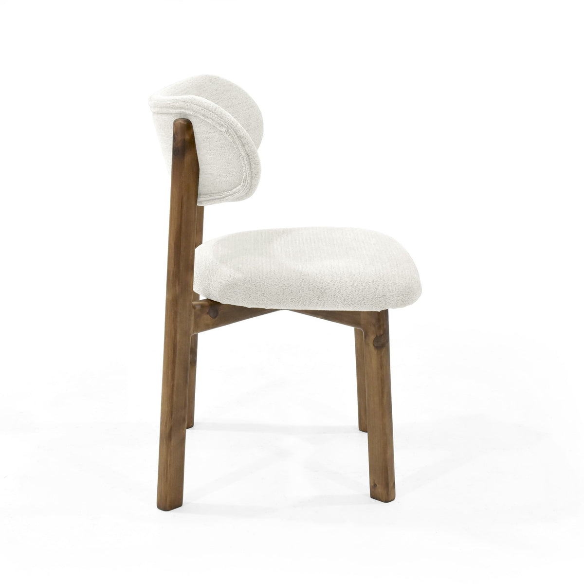 Silla de Comedor Saudi Multicolor y Matiz Caoba 58x82cm de Asiento Ovalado sin Espaldar y sin Apoya Brazos