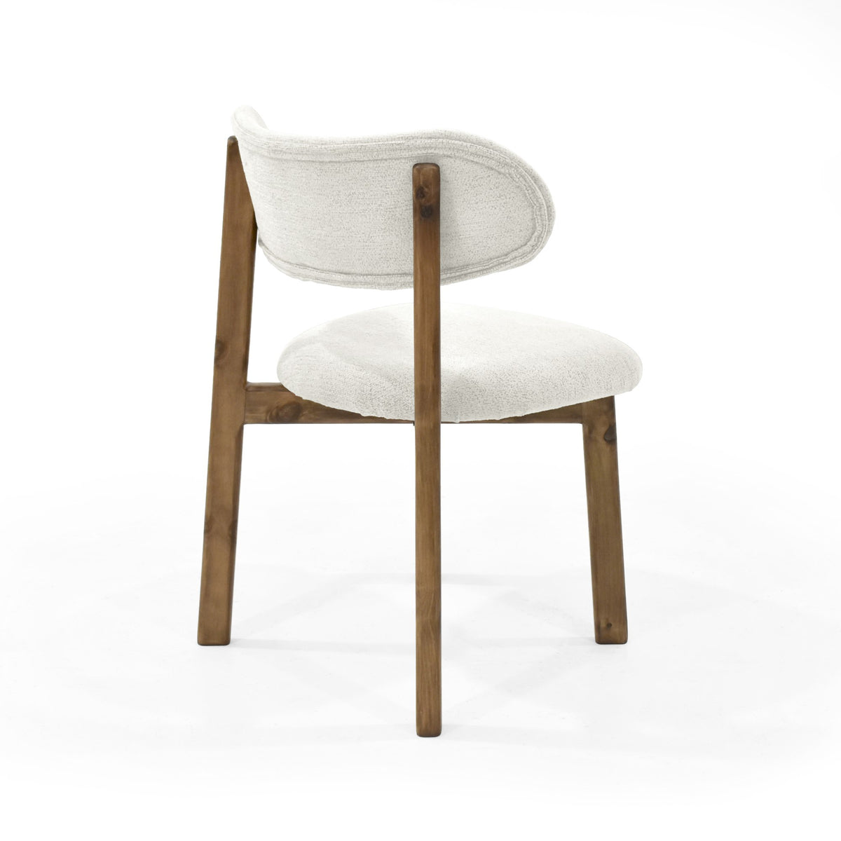 Silla de Comedor Saudi Multicolor y Matiz Caoba 58x82cm de Asiento Ovalado sin Espaldar y sin Apoya Brazos