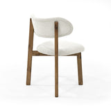 Silla de Comedor Saudi Multicolor y Matiz Caoba 58x82cm de Asiento Ovalado sin Espaldar y sin Apoya Brazos
