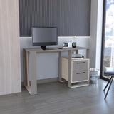 Escritorio Verlot Taupe Mallado 52x75cm con Dos Cajones y con Organizador de Libros