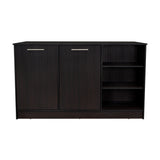 Isla de Cocina Ginger Wengue 150x90.6cm Con Seis Compartimientos
