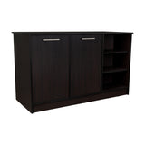 Isla de Cocina Ginger Wengue 150x90.6cm Con Seis Compartimientos