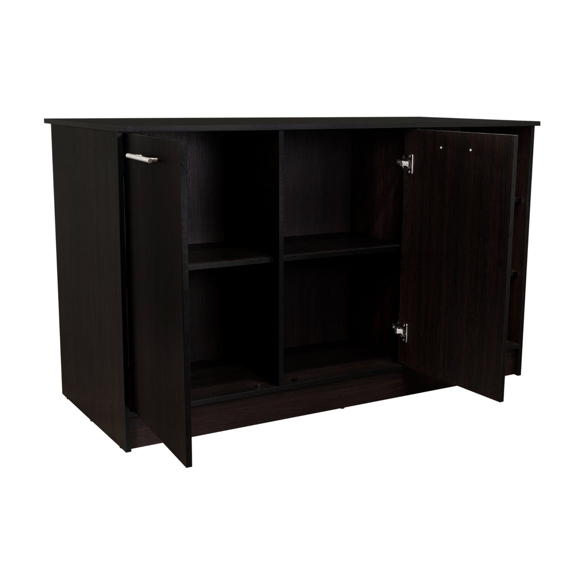 Isla de Cocina Ginger Wengue 150x90.6cm Con Seis Compartimientos