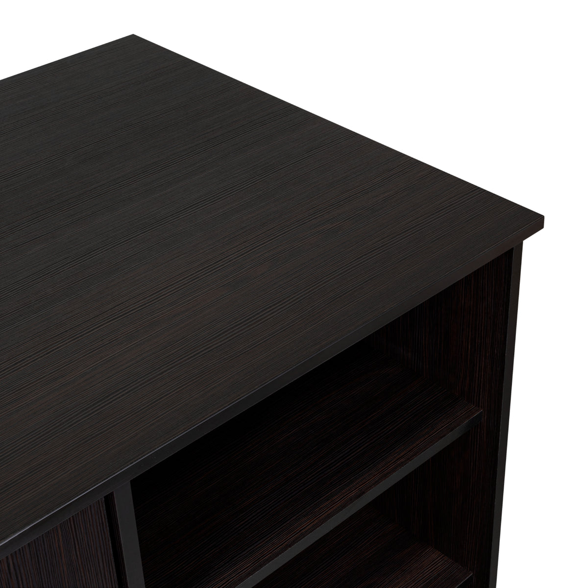 Isla de Cocina Ginger Wengue 150x90.6cm Con Seis Compartimientos