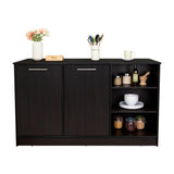 Isla de Cocina Ginger Wengue 150x90.6cm Con Seis Compartimientos