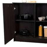 Isla de Cocina Ginger Wengue 150x90.6cm Con Seis Compartimientos