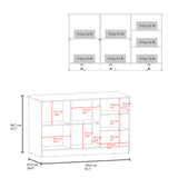 Isla de Cocina Ginger Wengue 150x90.6cm Con Seis Compartimientos