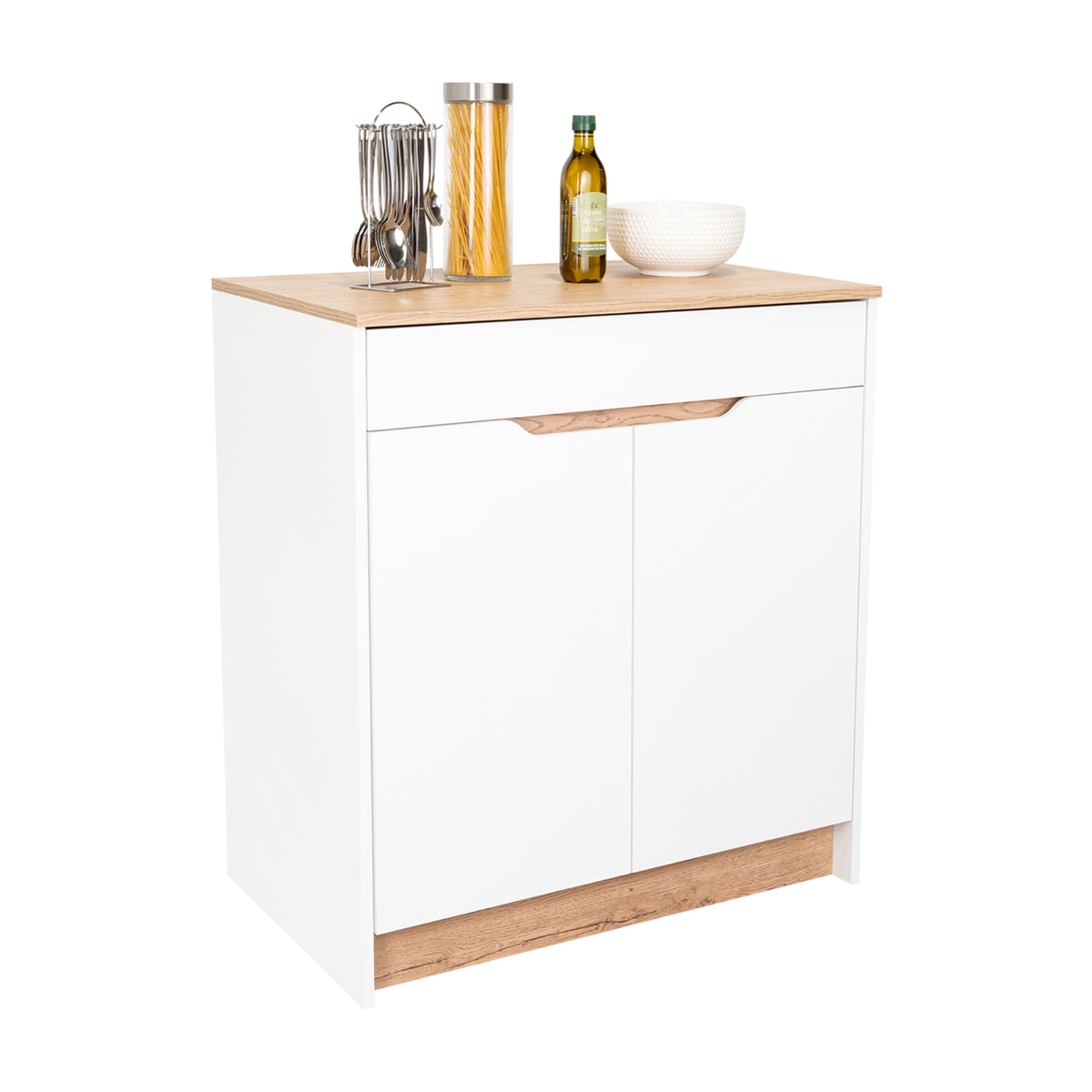 Mueble Inferior de Cocina Soler Blanco Moderno 52x89cm