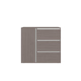 Cómoda Niza Positano y Blanco 100x91cm De Tres Hileras con Tres Cajones