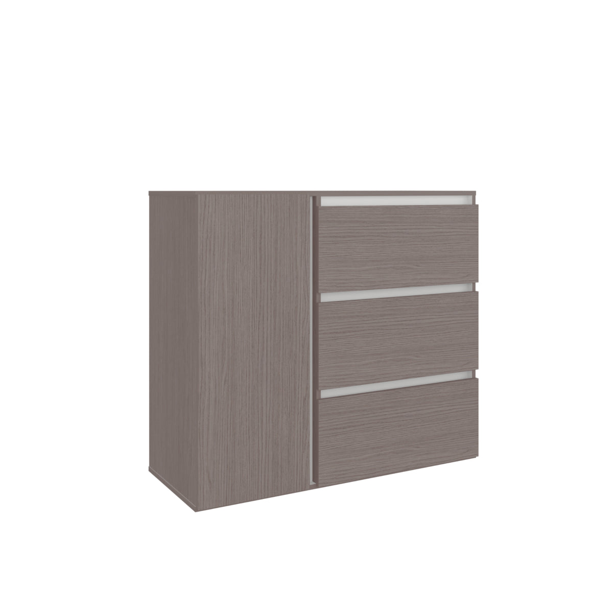 Cómoda Niza Positano y Blanco 100x91cm De Tres Hileras con Tres Cajones