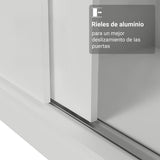 Closet Luke Blanco 120x183cm sin Espejo y con Dos Cajones