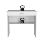 Escritorio Edificie Blanco 80 cm con Cajón y Entrepaño