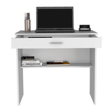 Escritorio 80 Blanco 80 cm con Cajón y Entrepaño