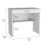 Escritorio 80 Blanco 80 cm con Cajón y Entrepaño