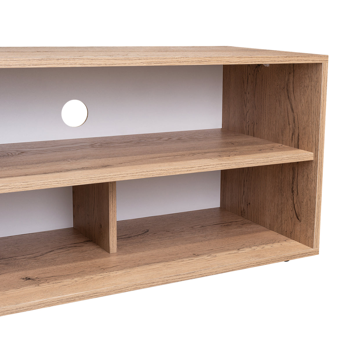 Rack de TV Noah Macadamia 120x44cm Para TV Hasta 50 Pulgadas con Un Cajón