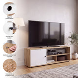 Rack de TV Noah Macadamia 120x44cm Para TV Hasta 50 Pulgadas con Un Cajón