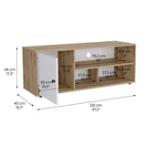 Rack de TV Noah Macadamia 120x44cm Para TV Hasta 50 Pulgadas con Un Cajón