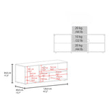 Rack de TV Noah Macadamia 120x44cm Para TV Hasta 50 Pulgadas con Un Cajón