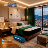 Colchón Enrollado Versalles Blanco Sencillo 100 X 190 Cm Medio Suave