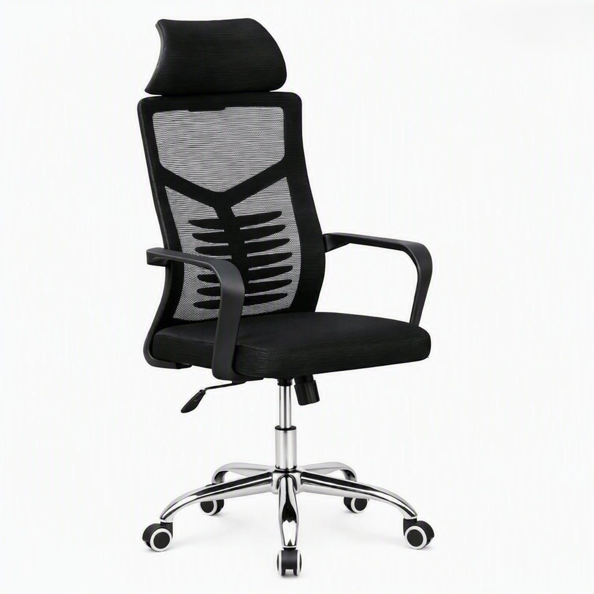 Silla de Oficina X57 Negro 57.5x111cm con Apoyabrazos con Soporte Lumbar y con Apoya Cabezas