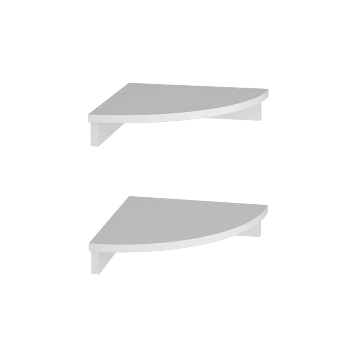Set x 2 Repisas Shelf Blanco 30.5x30.5cm Triangular de Un Entrepaño