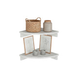 Set x 2 Repisas Shelf Blanco 30.5x30.5cm Triangular de Un Entrepaño