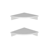 Set x 2 Repisas Shelf Blanco 30.5x30.5cm Triangular de Un Entrepaño
