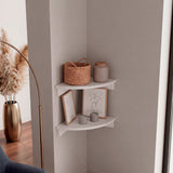 Set x 2 Repisas Shelf Blanco 30.5x30.5cm Triangular de Un Entrepaño