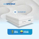 Colchón Super Dream Blanco Doble 140 X 190 Cm Firmeza Firme Doble Faz