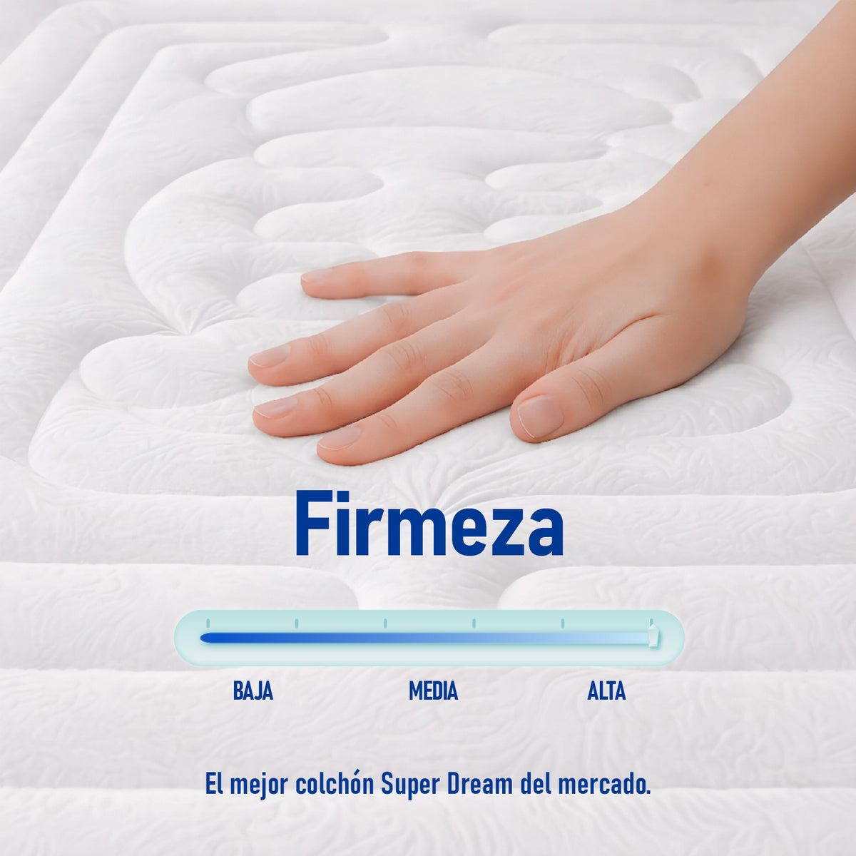 Colchón Super Dream Blanco King 200 X 200 Cm Firmeza Firme Doble Faz