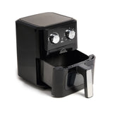 Freidora de Aire Home Elements Negro y Plata 23.2x29.6cm de 4 Litros