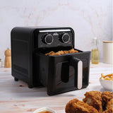 Freidora de Aire Home Elements Megafryer Classic Negro y Plata 33x30.2cm de 8 Litros