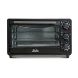 Horno Multifuncional 5 en 1 Home Elements Negro y Plata 40.3x29.9cm con Dos Rejillas y Tecnología Convection Pro