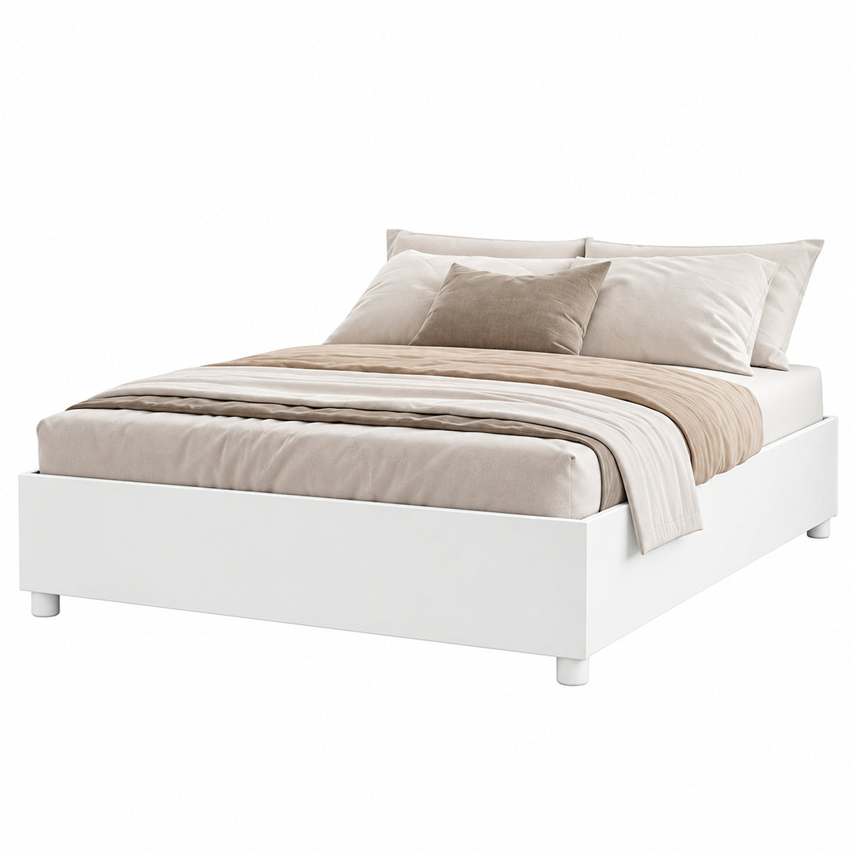 Cama Blanco 144x35cm para Colchón Doble 140 x 190 Cm
