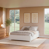 Cama Blanco 144x35cm para Colchón Doble 140 x 190 Cm