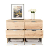Cajonera Basilea Duna y Blanco 107.1x77.6cm de 3 Hileras con 4 Cajones