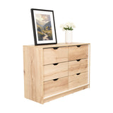 Cajonera Basilea Duna y Blanco 107.1x77.6cm de 3 Hileras con 4 Cajones