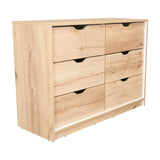 Cajonera Basilea Duna y Blanco 107.1x77.6cm de 3 Hileras con 4 Cajones