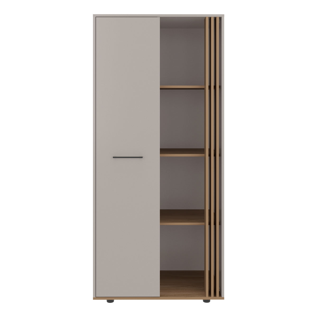 Closet Vance Fresno Europeo y Capri 80x178cm con Una Puertas y con Cuatro Entrepaños