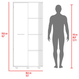 Closet Vance Fresno Europeo y Capri 80x178cm con Una Puertas y con Cuatro Entrepaños