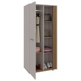 Closet Vance Fresno Europeo y Capri 80x178cm con Una Puertas y con Cuatro Entrepaños