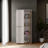 Closet Vance Fresno Europeo y Capri 80x178cm con Una Puertas y con Cuatro Entrepaños