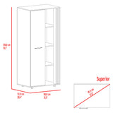 Closet Vance Fresno Europeo y Capri 80x178cm con Una Puertas y con Cuatro Entrepaños