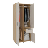 Closet Vance Fresno Europeo y Capri 80x180cm con Una Puertas y con Cuatro Entrepaños