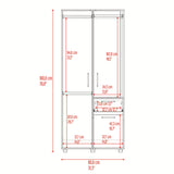 Closet Vance Fresno Europeo y Capri 80x180cm con Una Puertas y con Cuatro Entrepaños